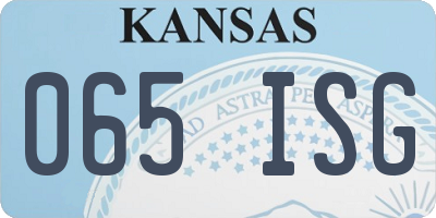 KS license plate 065ISG