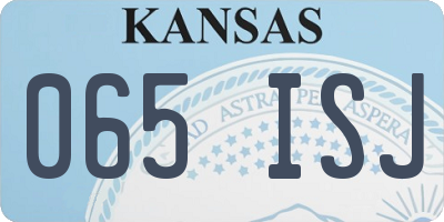 KS license plate 065ISJ