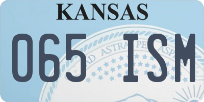KS license plate 065ISM