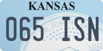 KS license plate 065ISN