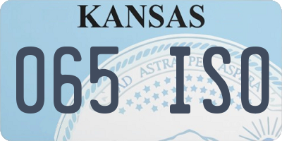 KS license plate 065ISO