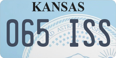KS license plate 065ISS