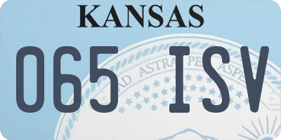 KS license plate 065ISV