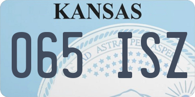 KS license plate 065ISZ