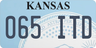 KS license plate 065ITD