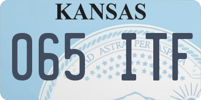KS license plate 065ITF