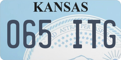 KS license plate 065ITG