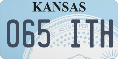 KS license plate 065ITH