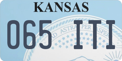 KS license plate 065ITI