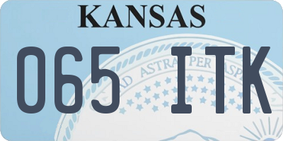 KS license plate 065ITK