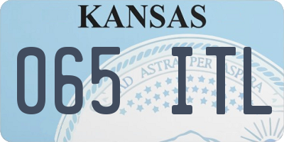 KS license plate 065ITL