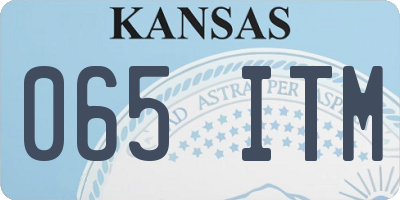 KS license plate 065ITM