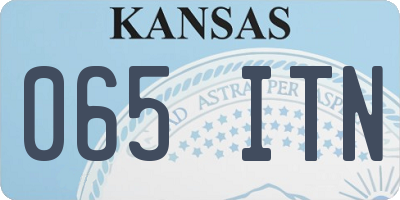 KS license plate 065ITN