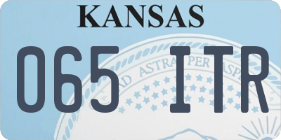 KS license plate 065ITR