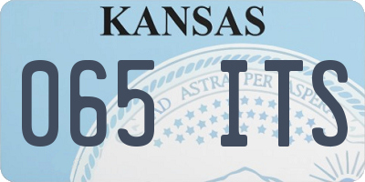 KS license plate 065ITS