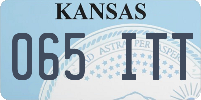 KS license plate 065ITT