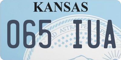 KS license plate 065IUA