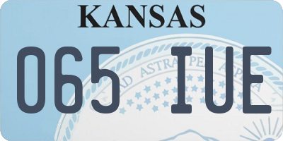 KS license plate 065IUE