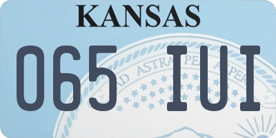 KS license plate 065IUI