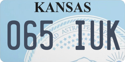 KS license plate 065IUK