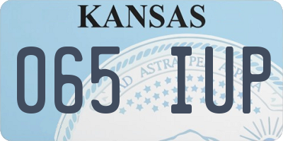 KS license plate 065IUP