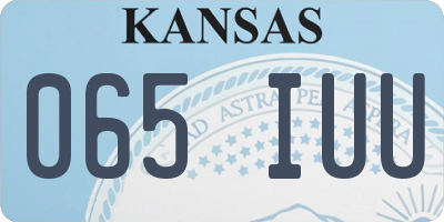 KS license plate 065IUU