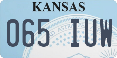 KS license plate 065IUW