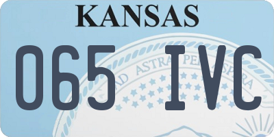 KS license plate 065IVC