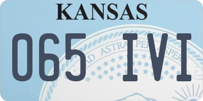 KS license plate 065IVI