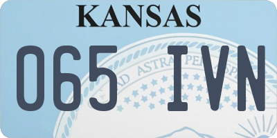 KS license plate 065IVN