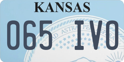 KS license plate 065IVO