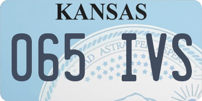 KS license plate 065IVS