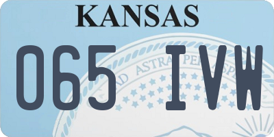 KS license plate 065IVW