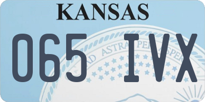 KS license plate 065IVX