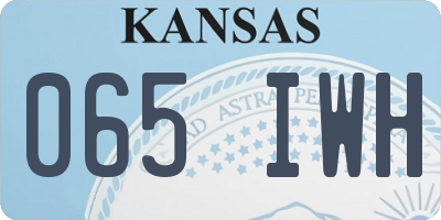 KS license plate 065IWH