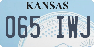 KS license plate 065IWJ