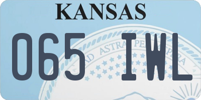 KS license plate 065IWL