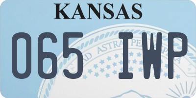 KS license plate 065IWP