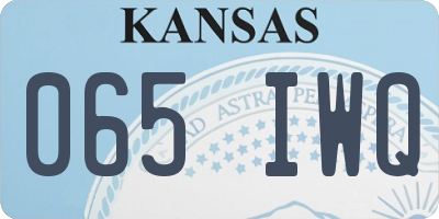 KS license plate 065IWQ