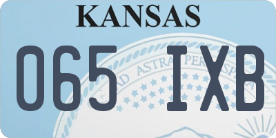 KS license plate 065IXB