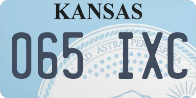 KS license plate 065IXC