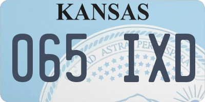 KS license plate 065IXD