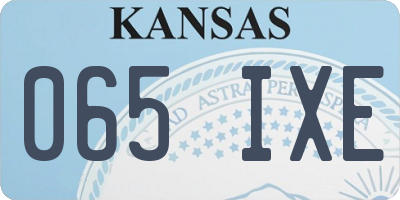 KS license plate 065IXE