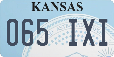 KS license plate 065IXI