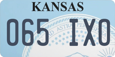 KS license plate 065IXO