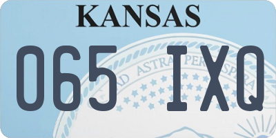 KS license plate 065IXQ