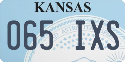 KS license plate 065IXS