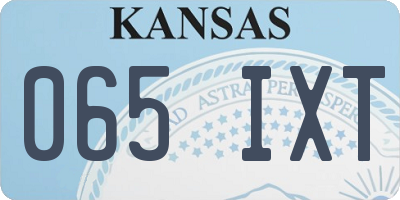 KS license plate 065IXT