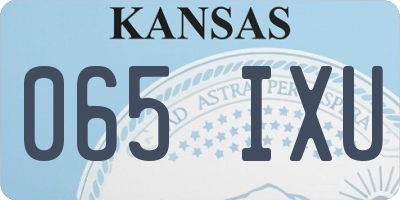 KS license plate 065IXU