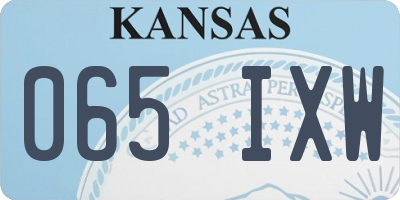 KS license plate 065IXW